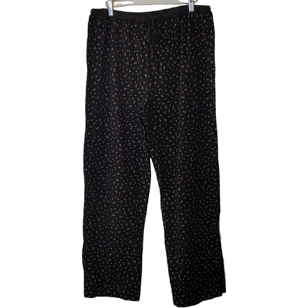 NWOT Women’s Black Floral Cotton Pajama Pants - Size L
